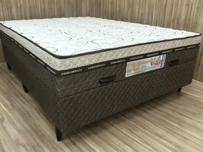 Cama box Baú Golden Light Casal - 138x188x62 l876