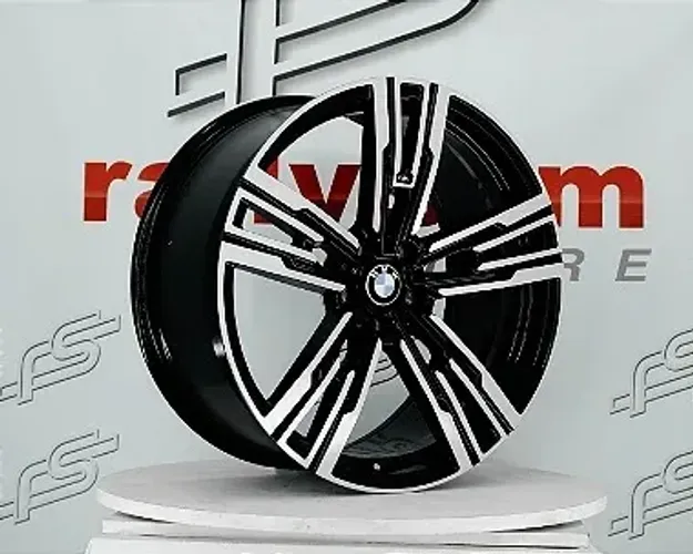 Jogo de Roda BMW Preto Diamantado 5x112 - 20x8,5 e 20x9,5 Offset 25 e 40 (Nv)