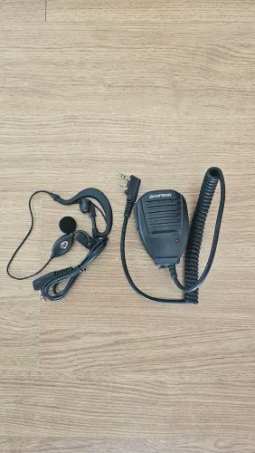 Kit mini microfone PTT Mike + fone de ouvido para Baofeng