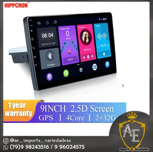 Multimídia 9 polegadas Android 1Dim 