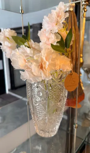 Vaso em Cristal Lapidado de Tradição Boêmia