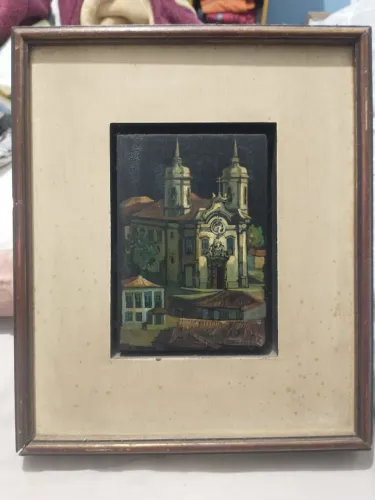 Quadro da Igreja São Francisco de Assis - Ouro Preto. Artista: Leda Soares Val.