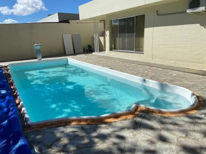 Piscina de 9 metros de fibra Instalada completa
