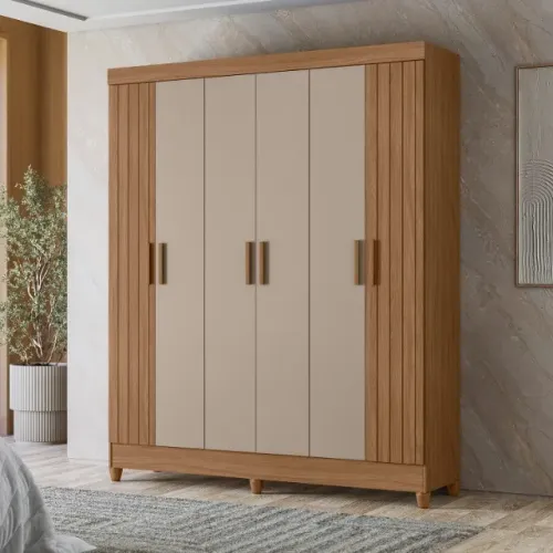 Guarda-Roupa de Casal com 6 portas de Giro Uruguai - PRODUTO NOVO E EMBALADO