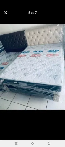 Cama casal com colchão de 33 completa