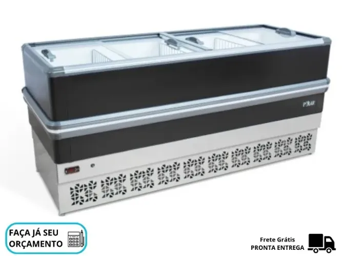 Ilha de Congelados e Refrigerados 2M Preta Polar