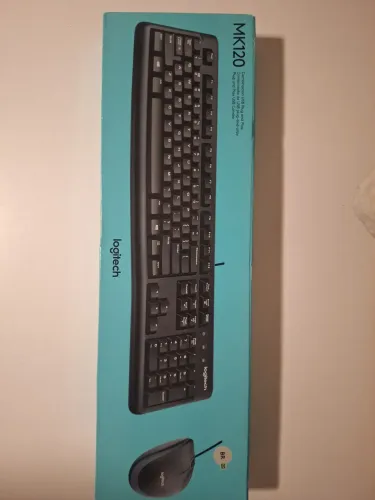 Combo Teclado e Mouse com fio Logitech MK120 Layout Brasileiro (ABNT2)