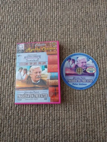 Dvd Agatha Christie Poirot Tragédia emTres Atos Peter Ustinov