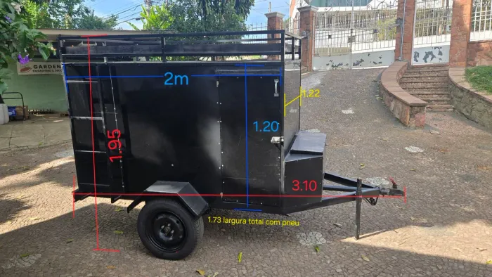 Carretinha de Carga fechada Reforçada
