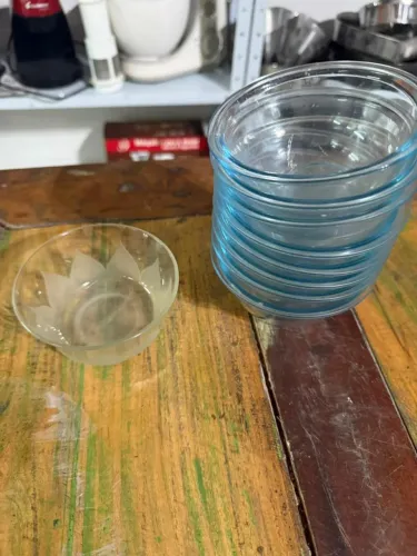 KIT DE RAMEQUINS DE VIDRO TRANSPARENTE