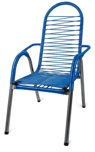 Cadeira de Jardim Azul com Design Moderno