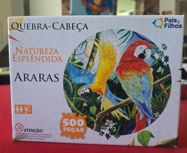 Quebra cabeça redondo - Araras 500 peças