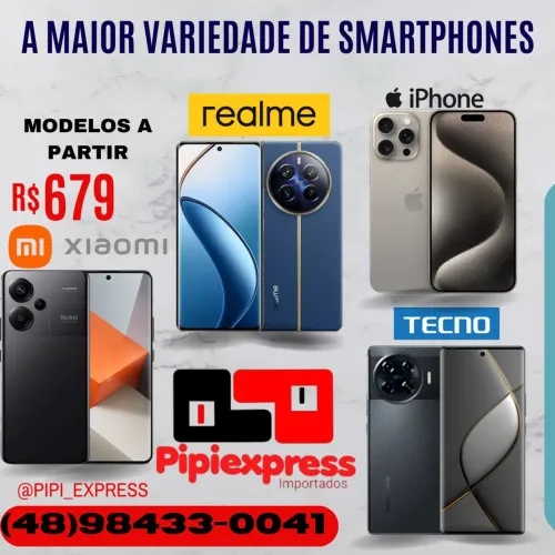 Smartphones Xiaomi, Realme, Tecno e Apple a partir - R$ 679