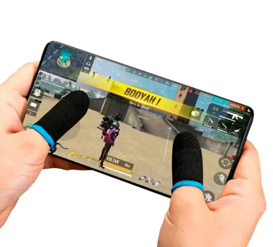 01 par de Luvas de dedo gamer para Jogos de celular Free fire