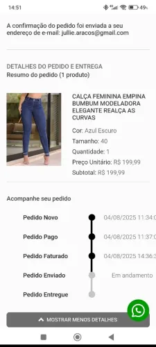 CALÇA PITBULL LEVANTA BUMBUM NOVA NÚMERO 40