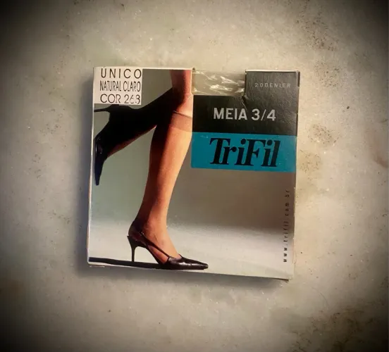 Meia 3/4 Natural Claro TriFil - Nova