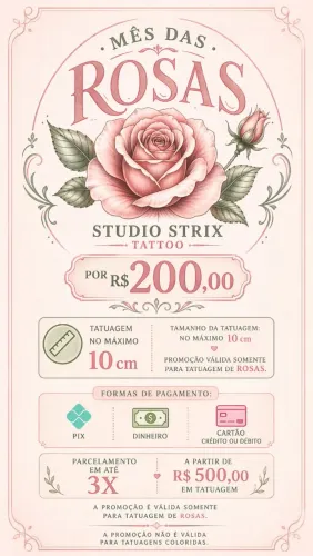 Promoção Tattoo Rosas