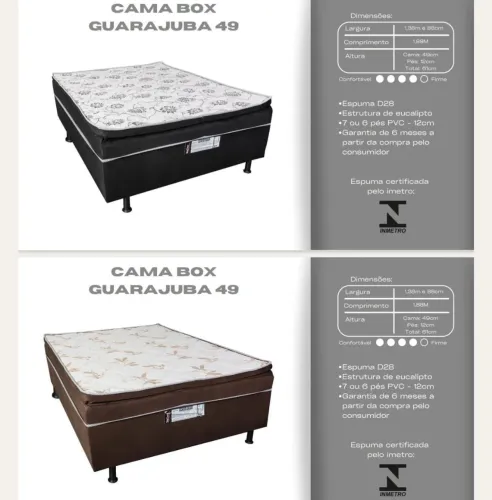 Cama Box pillow top casal e solteiro