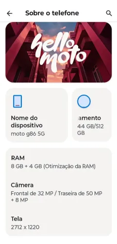 Vendo moto g86 por 1000 reais