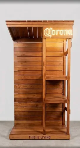 Expositor de madeira corona
