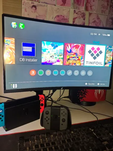 Nintendo switch v2 desbloqueado,troco por placa de vídeo