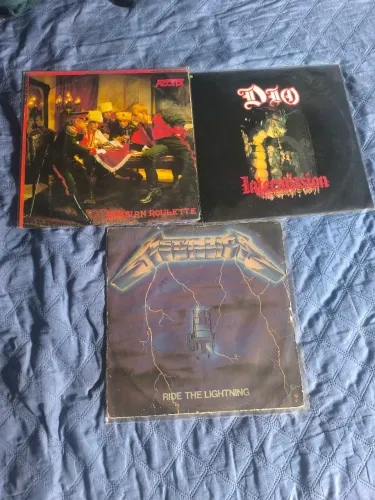 Lote de discos de rock