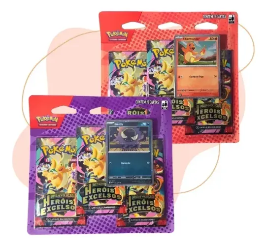 Kit 2 Booster Pokemon Mega Evolução Heróis Português 