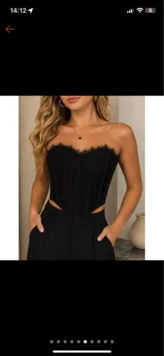 Cropped corselet renda
