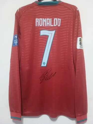 Camisa Portugal Copa Mundo 2026 #7 Ronaldo Jogo Autografada Certificada