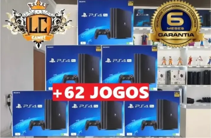 PLAYSTATION 4 PRO 1TBº + 72 JOGOS + GARANTIA O6 MESES + BRINDES ( LOJA FISICA )