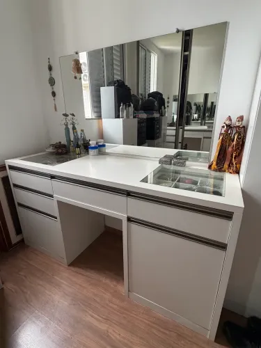 Camarim Penteadeira em MDF Branco