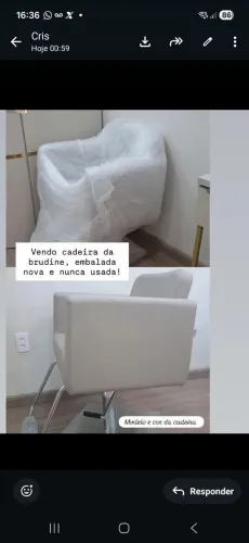 Vendo cadeira da BRUDINE nova e embalada, nunca usada.