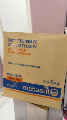 CAIXA COLETORA DE GORDURA PREMIUM METASUL 45X43X48cm NOVA