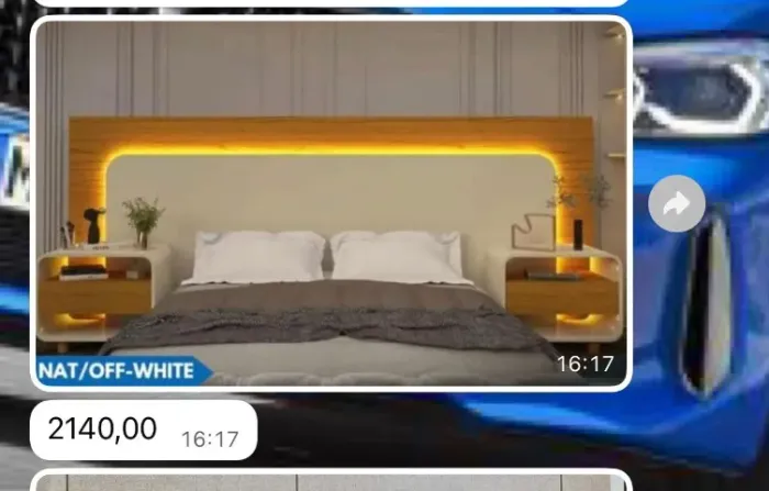 Cabeceira de cama com LED (serve queen e king)