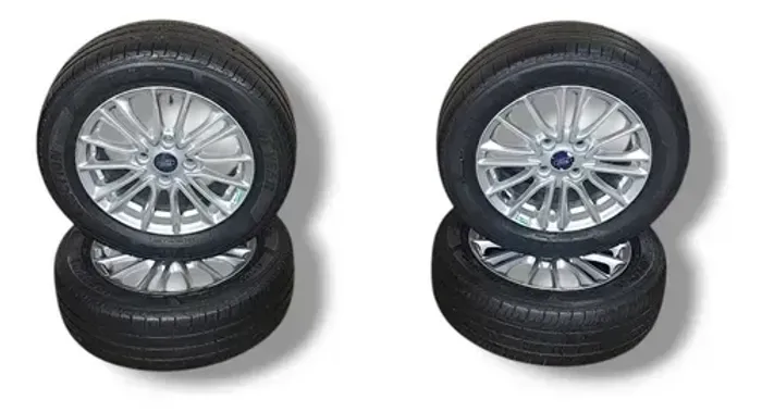 Jogo De Roda Com Pneu Ford Ka 4x108 195/60 R15 Prata