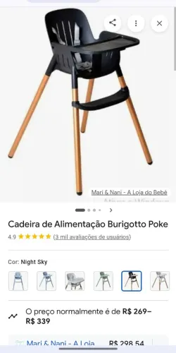 Cadeirinha alimentação da Burigotto