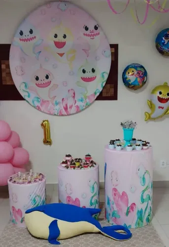 Capas de cilindro e painel baby shark 