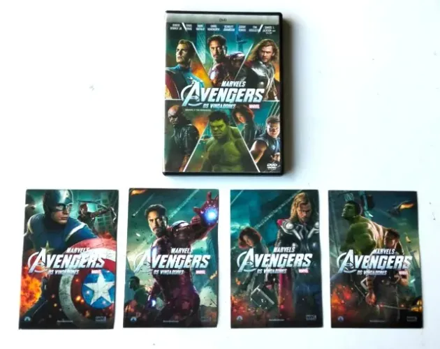 Dvd Filme Avengers Os Vingadores - 2012 (Com 4 Cards Colecionáveis) - Usado