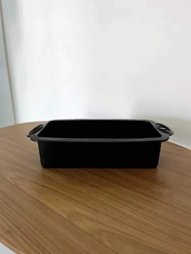 Forma de Silicone Retangular Preta 20 cm