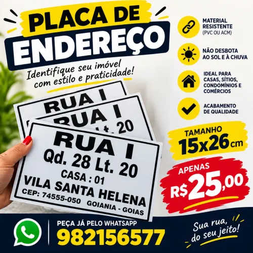 Placa de Endereço Gráfica LS