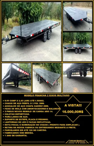 CARRETINHA PRANCHA MULTIUSO 2 EIXOS.