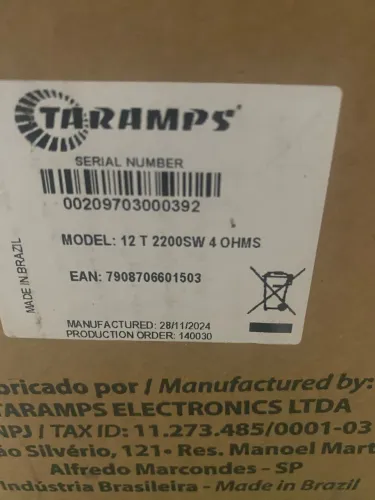 Sub 12 polegada Taranpis 1200 rms último lançamento da Taranpis 