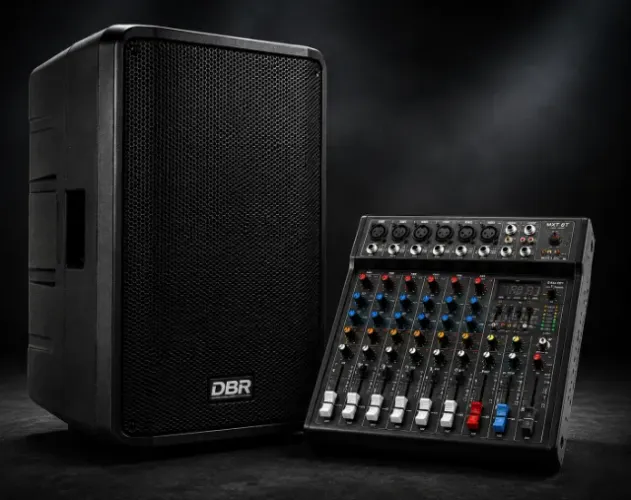 KIT PROFISSIONAL DE SOM DBR DXT15 + MXT 8T | POTÊNCIA E QUALIDADE