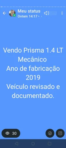 Chevrolet Prisma Sed. LT 1.4 8V Flexpower 4P 2019