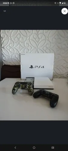PS4 + 2 Controles Originais + Caixa | Precisa Tampa Superior e Pasta Térmica