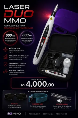 Laser Duo MMO 660nm + 808nm Completo | ILIB + Kit de Fibras