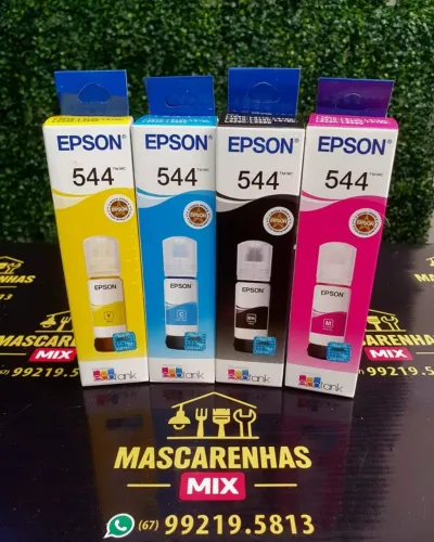 KIT 4 REFIL DE TINTA EPSON 544 ORIGINAL