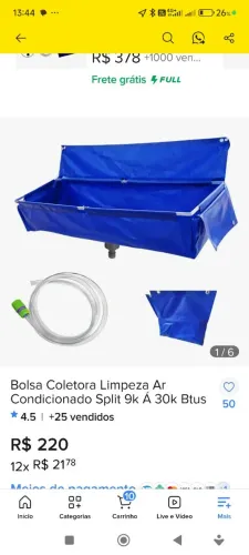 Bolsão para lavar ar