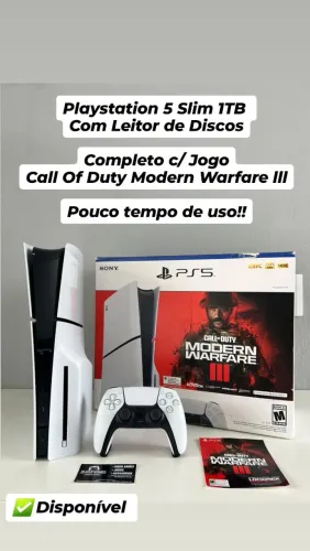 Playstation 5 Slim Com Leitor!! Zerado! (Aceito Cartão)