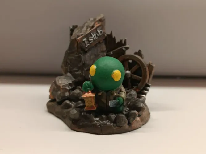 Final fantasy - figure - Mini diorama Tonberry Impressão 3D